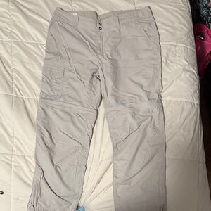 Colombia PFG Light Beige Convertible Cargo Pants hiking